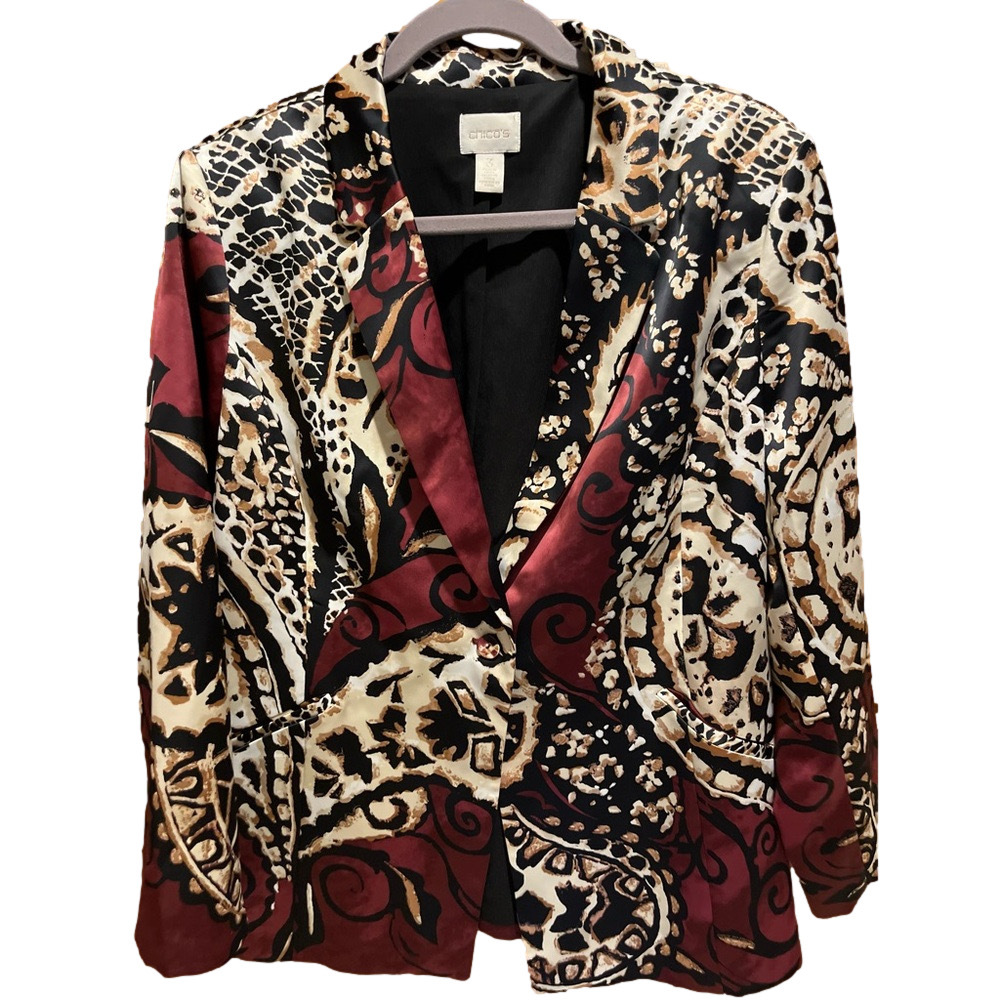 01. WOMENS CHICO’S 3/XL DETAIL JACKET - Picture 2 of 6
